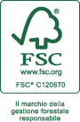 Logo FSC, marchio della gestione forestale responsabile